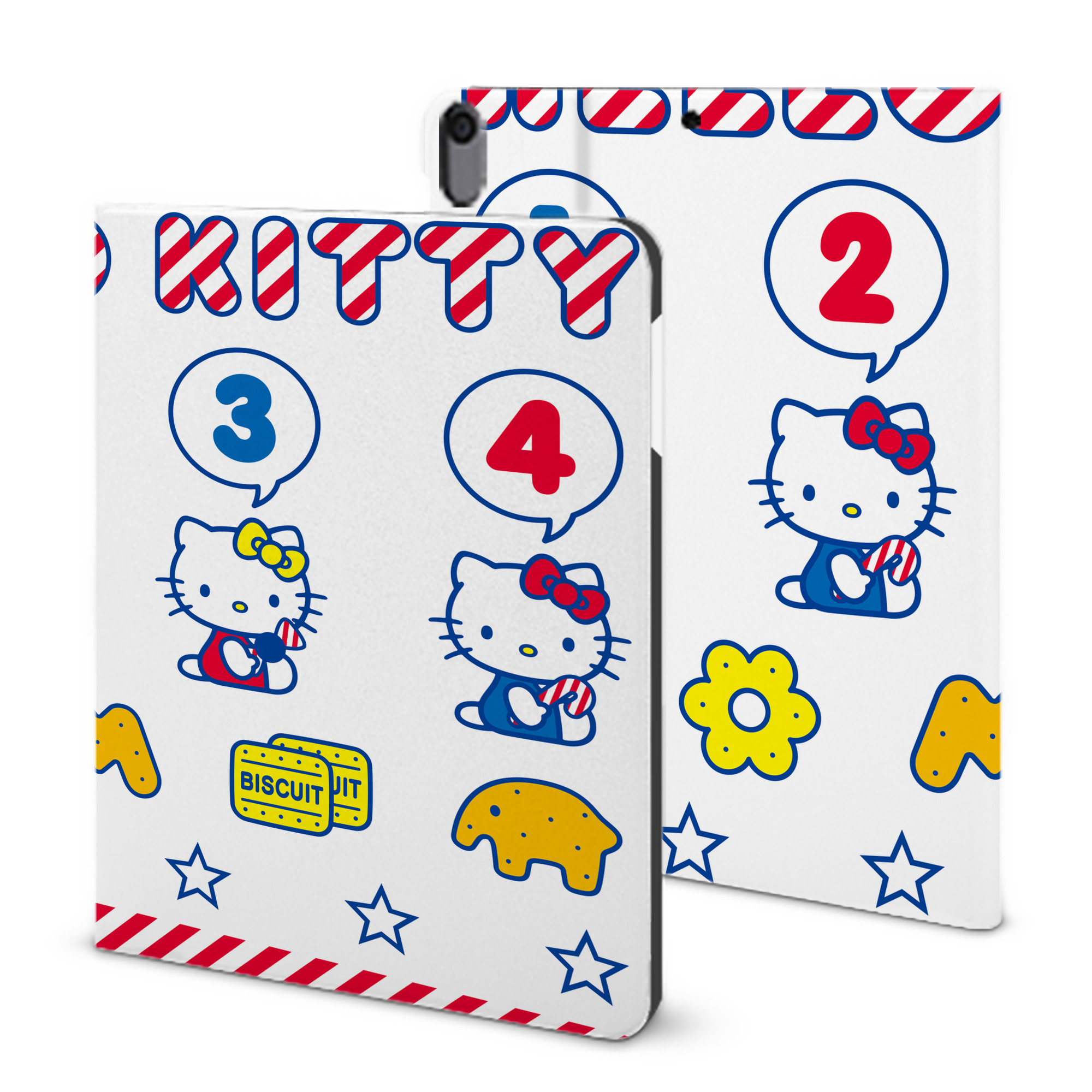 （画像用） Hello Kitty ハローキティ IPad ケース ブック型 PUレザー TPU 耐衝撃 軽量 薄型 ペン収納なし 全面保護 IPad 各モデル対応